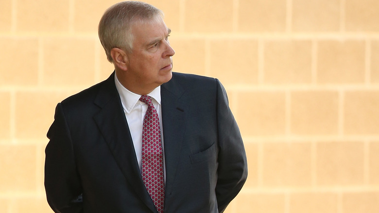 Prince Andrew looking around