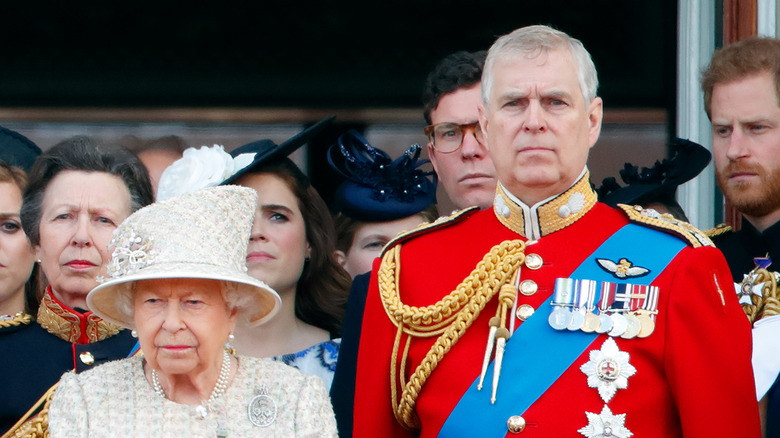 Prince Andrew with the Queen 