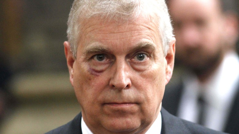 Prince Andrew staring