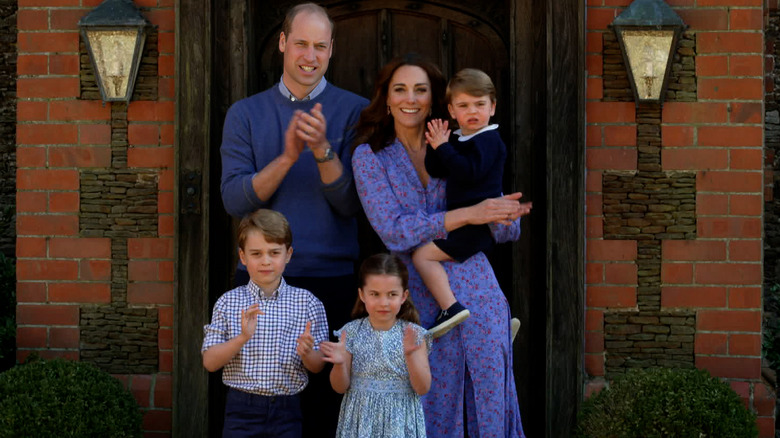 The Duke and Duchess of Cambridge and children