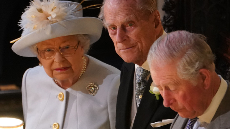 Queen Elizabeth, Prince Philip, Duke of Edinburgh and Prince Charles