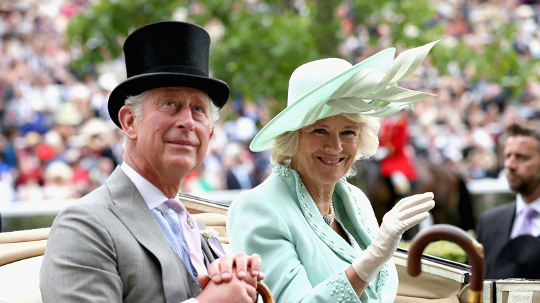 Charles and Camilla in carriage