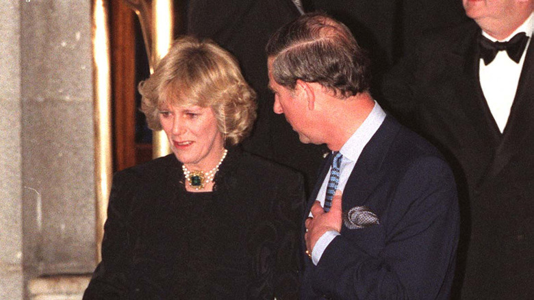 Charles and Camilla walking