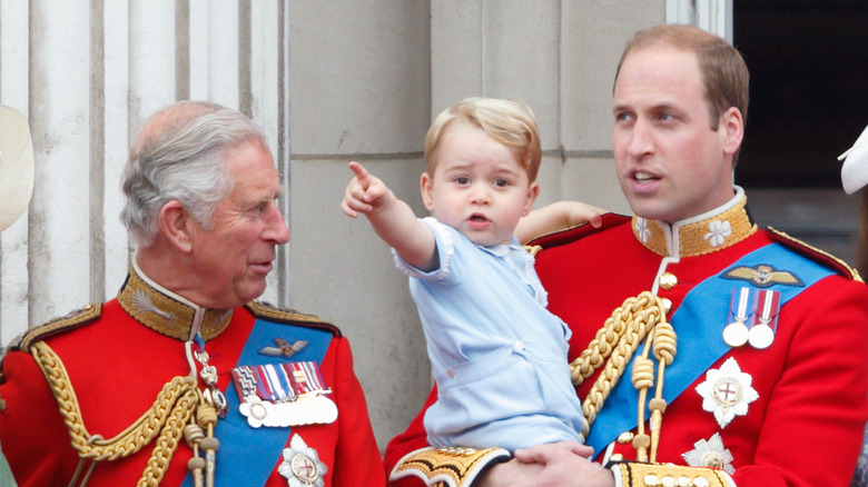 Prince Charles, Prince William, and Prince George.