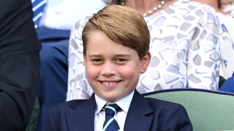 Smiling Prince George at the 2022 Men's Singles Tennis Final in London