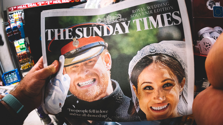 The Sunday Times cover featuring Meghan Markle and Prince Harry