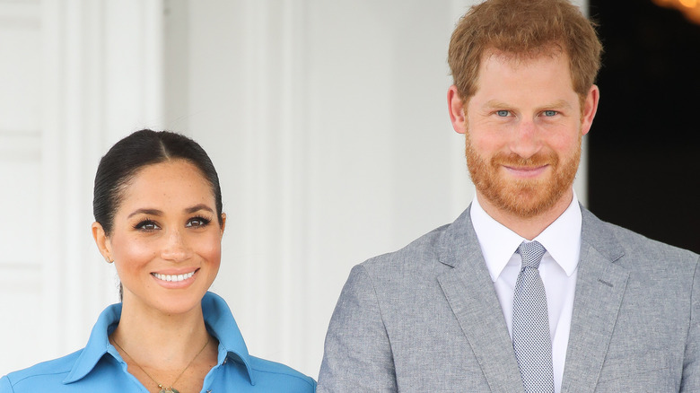 Meghan Markle and Prince Harry smiling