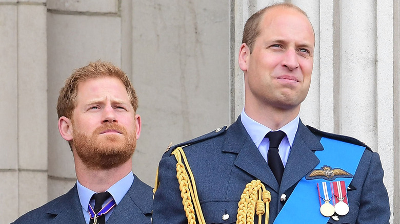 Prince Harry and Prince William at Buckingham Palace in 2018