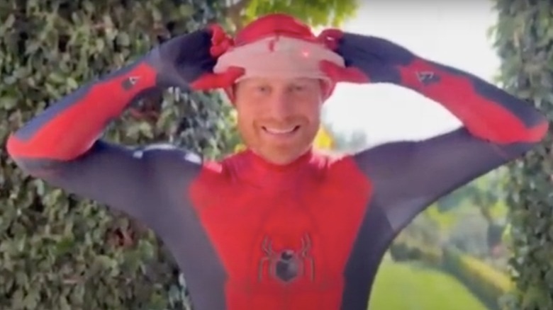 Prince Harry dressed as Spider-Man