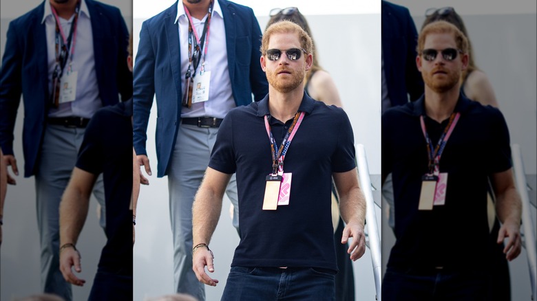 Prince Harry walking