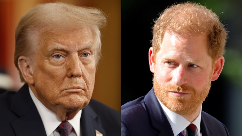 Split image of Donald Trump and Prince Harry