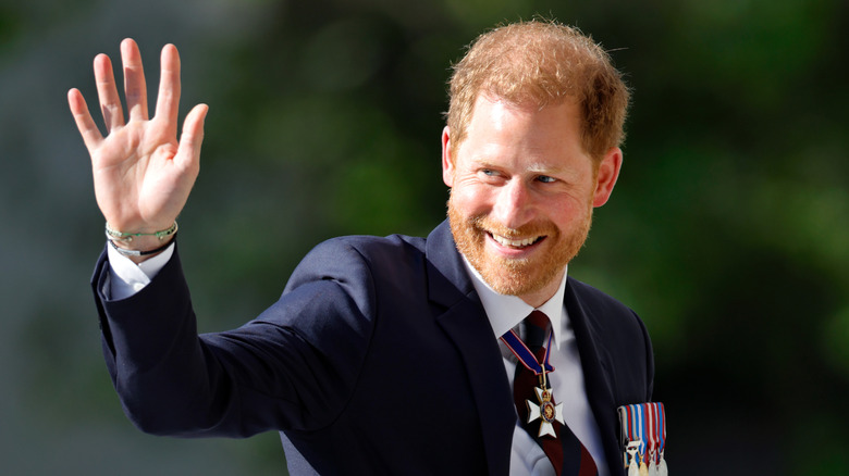 Prince Harry waving