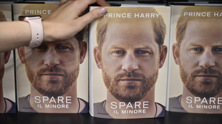 Copies of Prince Harry's memoir "Spare"