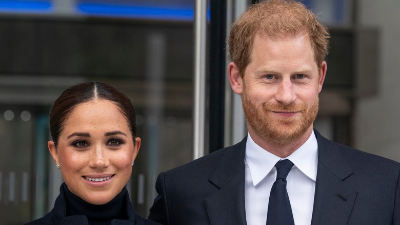 Meghan Markle and Prince Harry smiling