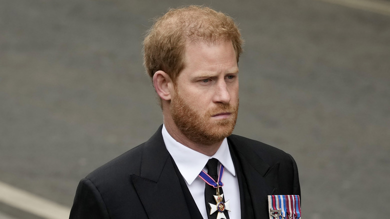 Prince Harry at Queen's funeral