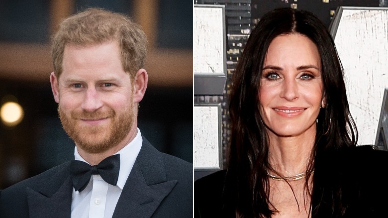 Prince Harry and Courteney Cox.