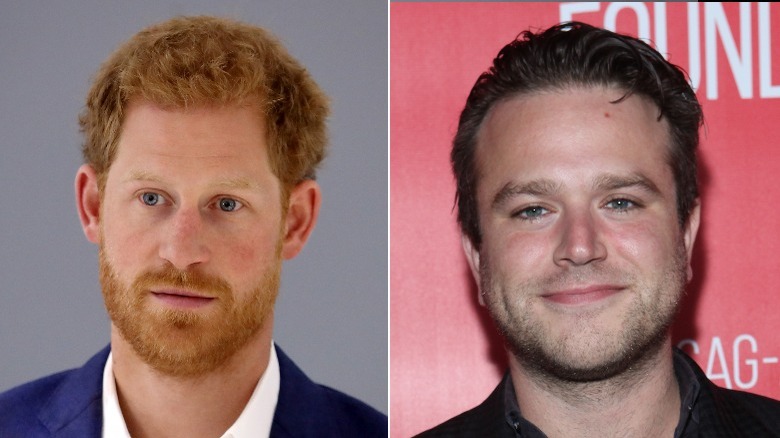 Prince Harry and Zak Williams posing at events