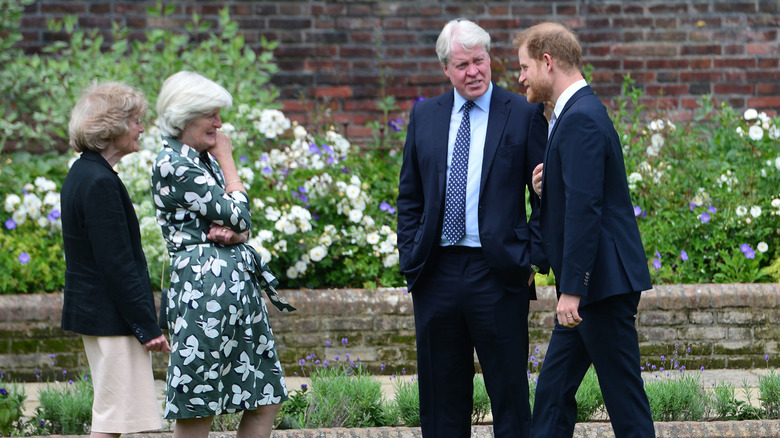 Prince Harry with Princess Diana's siblings