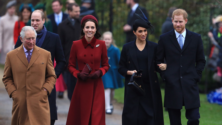 The Royal family strolls together 
