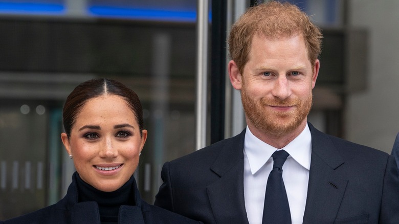 Meghan Markle and Prince Harry smiling