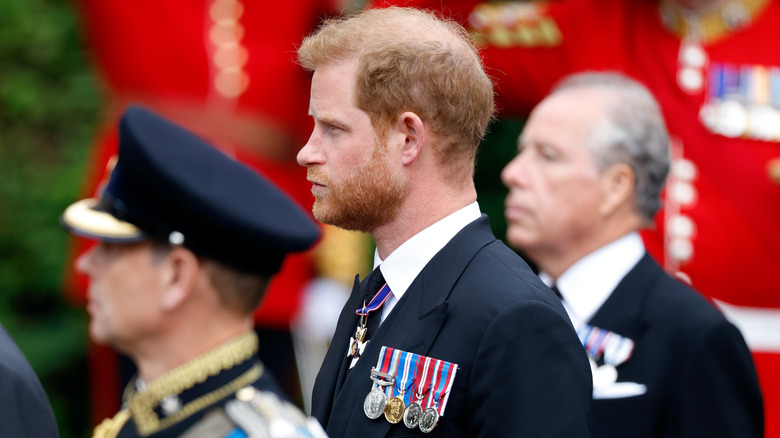 Harry at queen's funeral