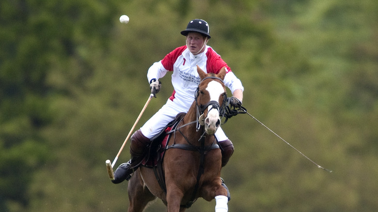 Prince Harry playing polo in 2010