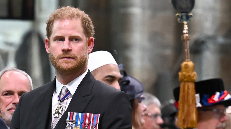 Prince Harry at King Charles' coronation