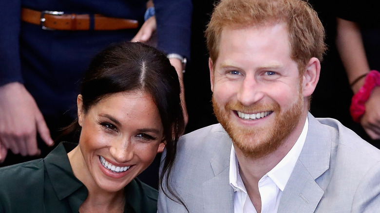 Prince Harry and Meghan Markle laughing