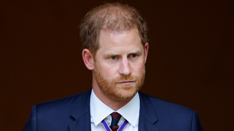 Prince Harry looking forlorn