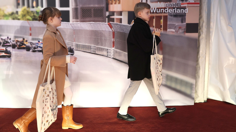 Princess Gabriella and Prince Jacques walk in Hamburg, Germany