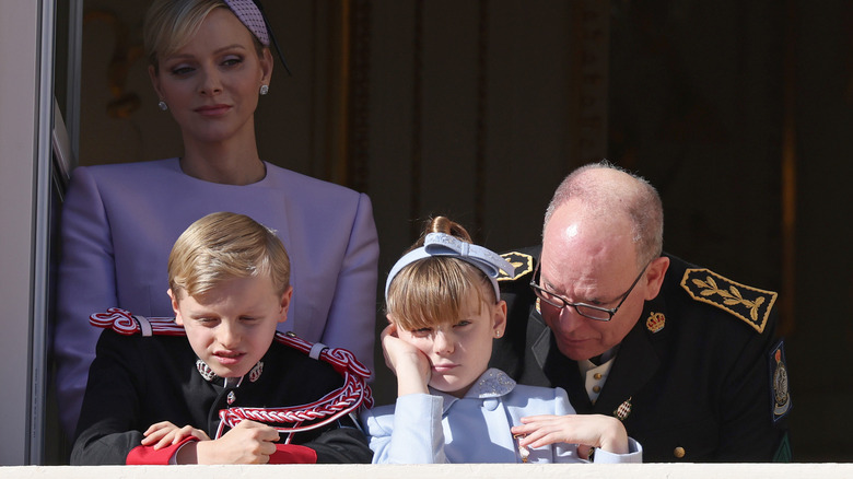 Prince Jacques and Princess Gabriella on the balcony