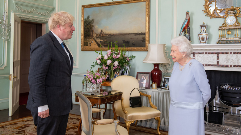 Boris Johnson and Queen Elizabeth meet