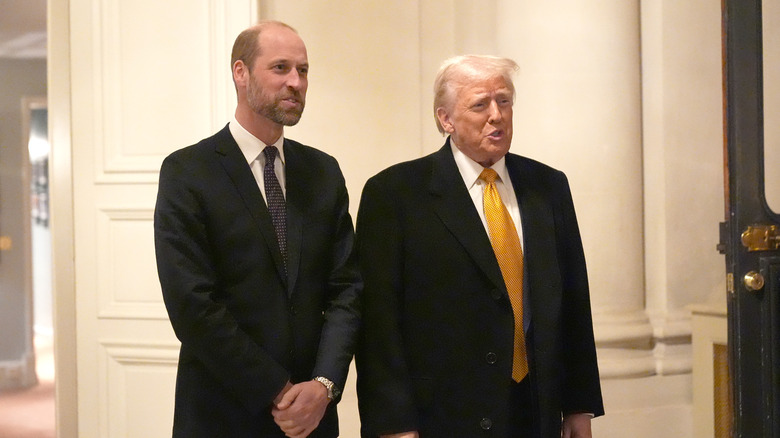 Prince William stands next to Donald Trump