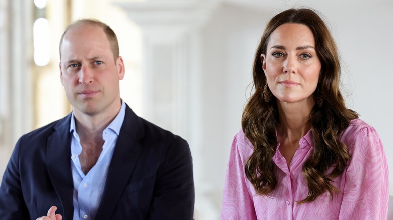 Prince William Kate Middleton straight-faced