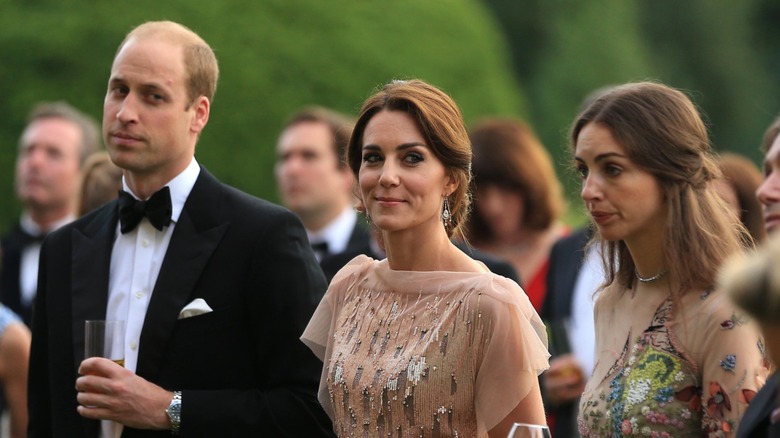 Prince William, Kate Middleton, Rose Hanbury standing together