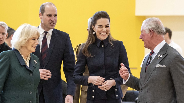 Prince William and Kate Middleton with Prince Charles and Camilla at event