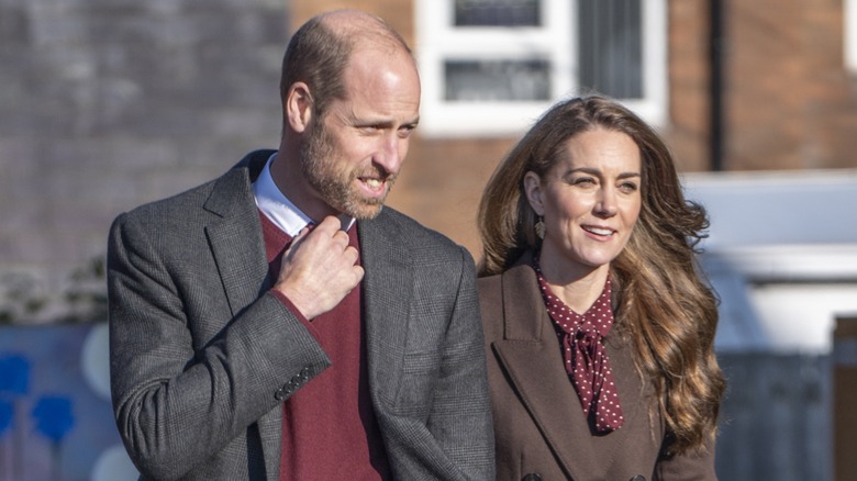 Prince William walking with Kate Middleton