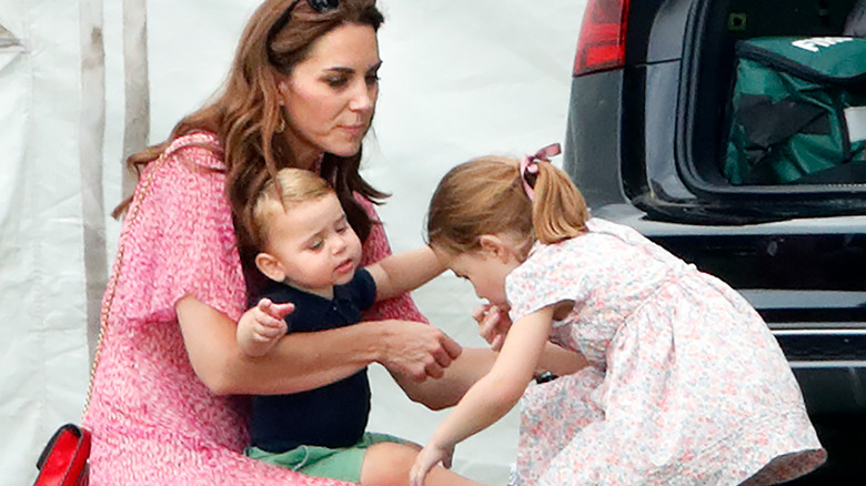 Catherine with her children