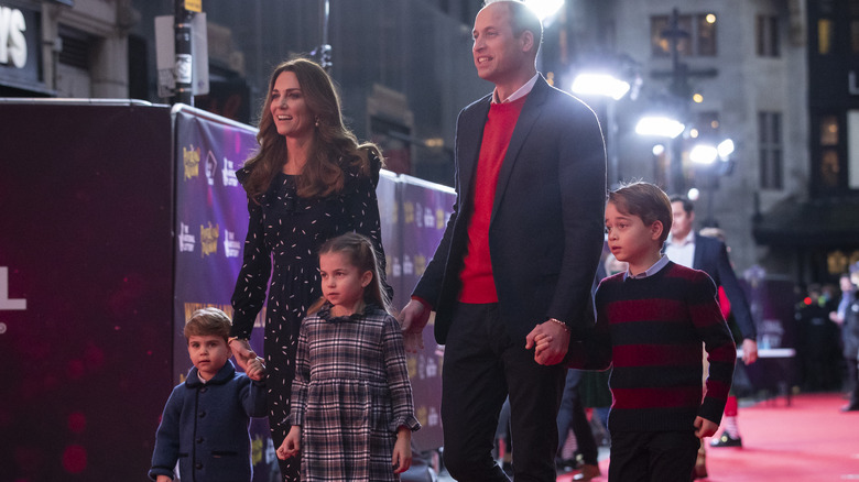 William and Catherine with their three children