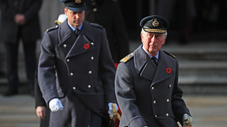King Charles and Prince William attending the National Service of Remembrance