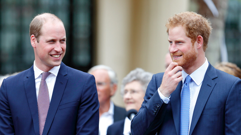 Prince William and Prince Harry at event 