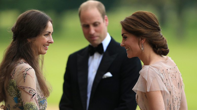 Kate Middleton and Rose Hanbury talking