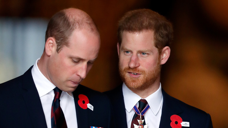 Prince William and Prince Harry at Westminster Abbey in April 2018.