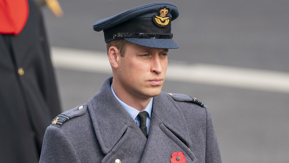 Prince William with a serious expression