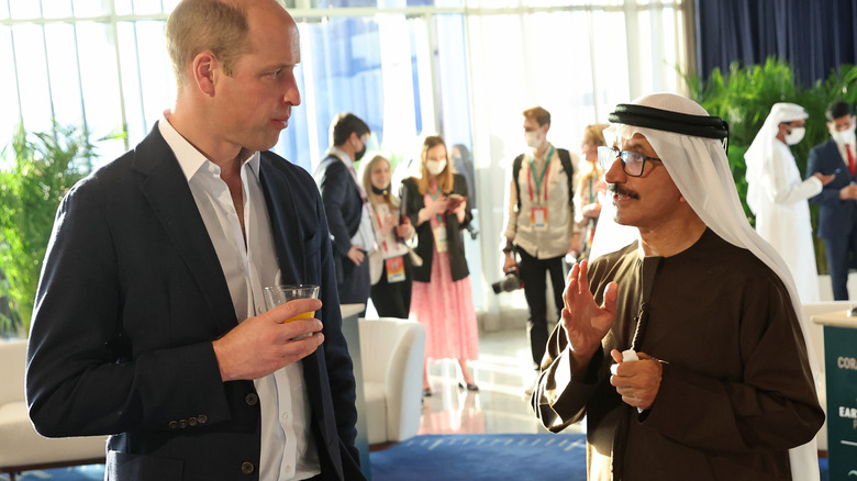 Prince William speaks with Sultan Ahmed bin Sulayem