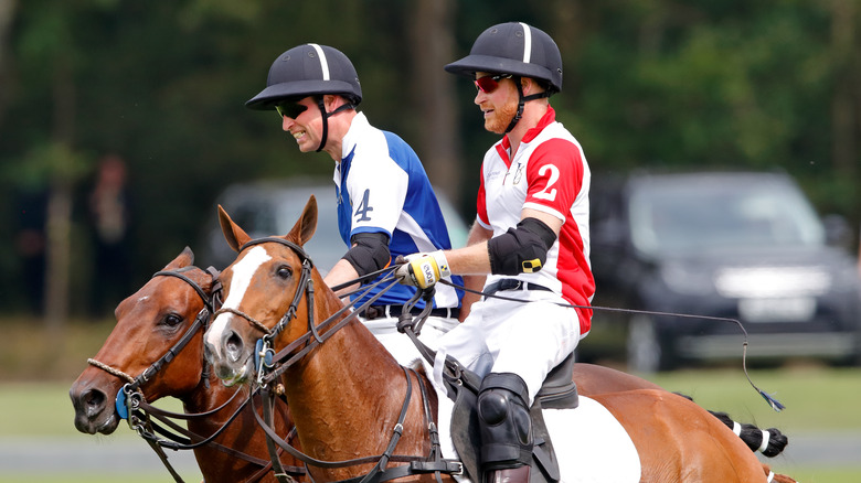 Prince William & Prince Harry playing polo 