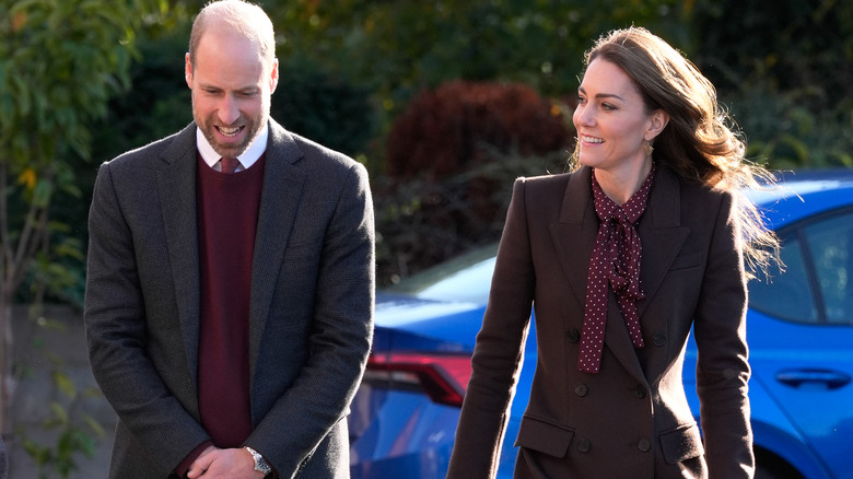 Prince William and Princess Catherine walking together