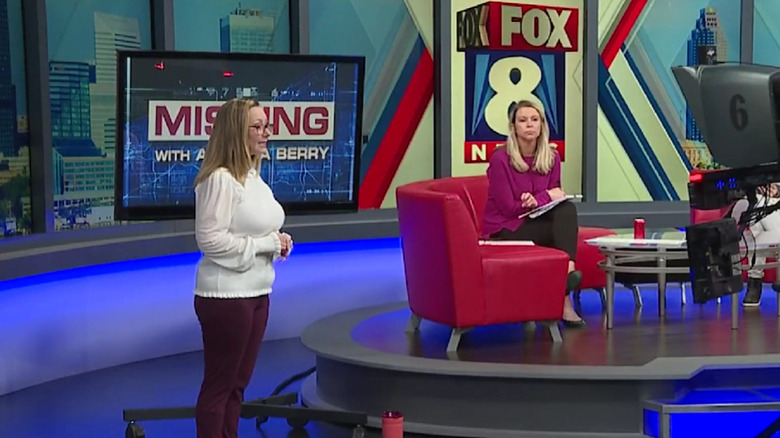 Amanda Berry on the set of Fox 8 News 