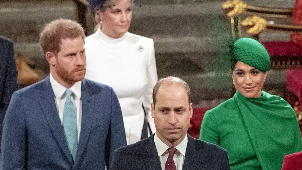 Prince Harry, Prince William, and Meghan Markle