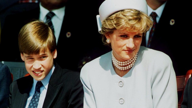 Young Prince William with mother